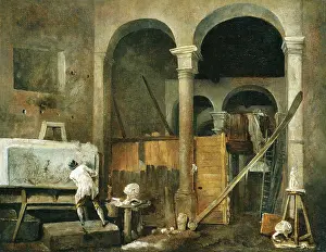 Bust Prints: The Artist's Studio, c1760