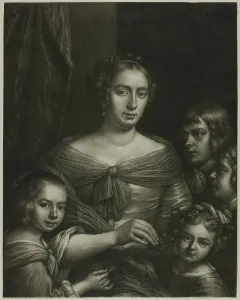 Wallerant Vaillant Prints: The Artist's Wife and Children, 1665/77. Creator: Wallerant Vaillant