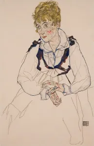 The artist's wife, seated, 1917. Creator: Egon Schiele