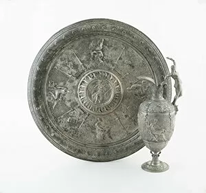Pewter Collection: The Arts Ewer and Basin, France, 1887 / 89. Creator: Jules-Paul Brateau