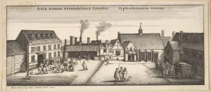 Arundel House from the North, copy, 17th century (?). Creator: Wenceslaus Hollar Arundel House from the North, copy, 17th century (?). Creator: Wenceslaus Hollar