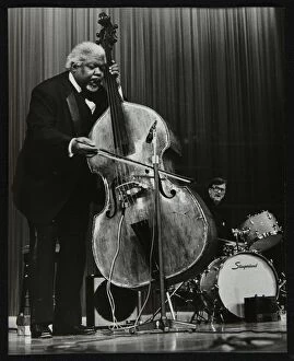 Shaw Gallery: Arvell Shaw and Barrett Deems on stage, Stevenage, Hertfordshire, 1984