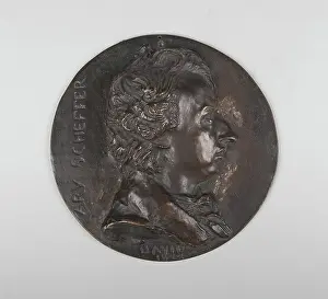 Roundel Prints: Ary Scheffer, 1828. Creator: Pierre-Jean David d'Angers