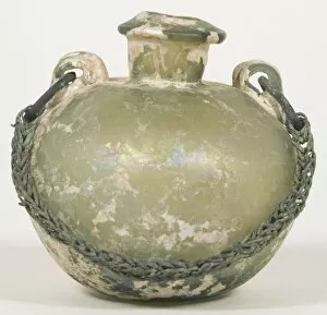 Palestine Collection: Aryballos (Container for Oil) with Chain, late 1st-2nd century. Creator: Unknown