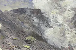 Crater Prints: Asamajama, volcano in Japan, July 29, 1900. Creator: Fritz Hauck