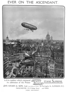 Lawrence And Co Gallery: Ever on the Ascendant - John Swain & Son, Ltd. adverrtisement, 1909. Creator: Unknown