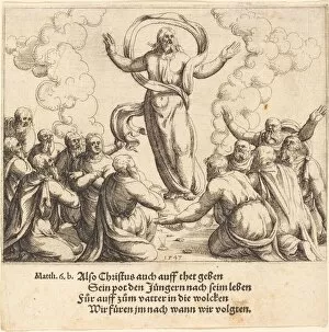 Disciple Gallery: The Ascension, 1547. Creator: Augustin Hirschvogel
