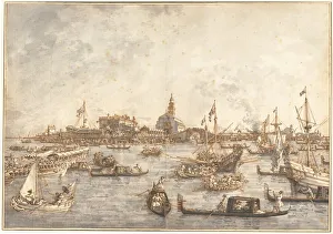 Pen And Ink Drawing Collection: Ascension Day Festival at Venice, 1765 / 1766. Creator: Canaletto