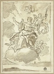 Ascension Prints: Ascension of Female Saint, n.d. Creator: Martino Altomonte