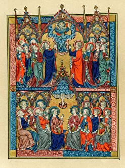 Thirteenth Century Collection: Ascension and Pentecost, 1290-1300