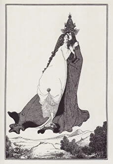 Ascending Gallery: The Ascension of St Rose of Lima, 1896. Creator: Aubrey Beardsley