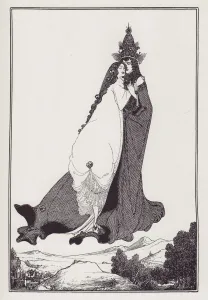 Floating Prints: The Ascension of St Rose of Lima, 1896. Creator: Aubrey Beardsley