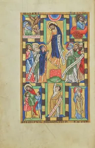 Floating Prints: The Ascension; Stammheim Missal, probably 1170s. Creator: Unknown