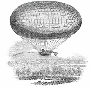 Hot Air Balloon Collection: Ascent of Bell's Aerial Machine, from Vauxhall Gardens, 1850. Creator: Unknown