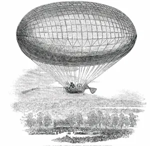 Ascent of Bell's Aerial Machine, from Vauxhall Gardens, 1850. Creator: Unknown