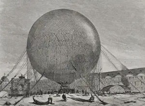 Ascent of the Captive Balloon in the Tuileries Garden, Paris Universal Exhibition, July 18, 1878. Creator: Tomas Carlos Capuz