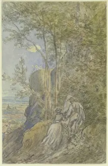 Exploring Prints: Ascent to a castle ruin, c1850-1905. Creator: Anton Burger