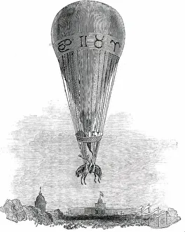 Ballooning Prints: Ascent of M. Poiteven, on Horseback