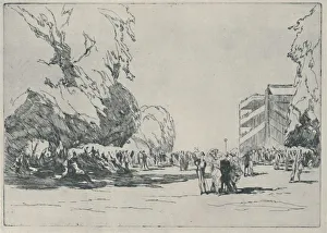 Weekend Prints: Ascot - The Paddock, 1914, (1920). Artist: Claude Allin Shepperson