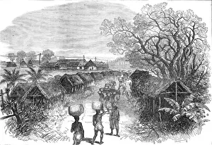Africans Prints: The Ashantee War: Inquabim, the first station on the road to the Prah