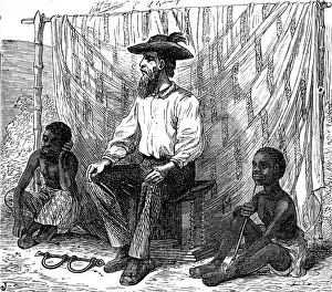 Shackled Prints: The Ashantee War: missionary released from Ashantee, 1874. Creator: Unknown