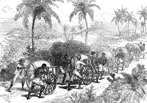 Africans Prints: The Ashantee War: the water supply of Cape Coast Castle - from a sketch by our special artist