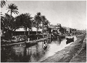 Al Basrah Gallery: Ashar Creek leading to the Shatt al-Arab, Basra, Iraq, 1925.Artist: A Kerim
