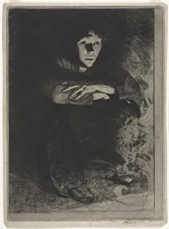 Drypoint And Roulette Prints: In the Ashes, 1887. Creator: Albert Besnard (French, 1849-1934)