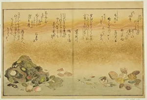 Double Page Prints: Ashi-gai, hamaguri, ko-gai, suzume-gai