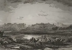 Ashkelon, 1840. Creator: Charles Nicolas Ransonnette