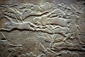 Ashurbanipal at the Battle of Til-Tuba, 650-620 BC. Artist: Assyrian Art