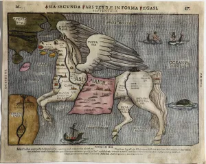 Pegasus Prints: Asia Secunda Pars Terrae in Forma Pegasi (Asia in the Form of Pegasus)