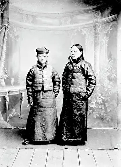 Nikolai Charushin Prints: Asian man and woman, 1900. Creator: Nikolai Nikolaevich Petrov