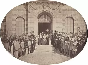 Charles Nègre Collection: Asile Imperial de Vincennes: le 15 Aout, le Salut al Empereur, 1859