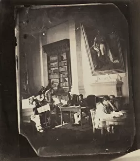 Charles Nègre Collection: Asile imperiale de Vincennes: la bibliotheque, 1858-59