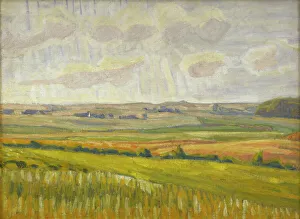 Larsen Stevns Niels Prints: Asminderup backs towards the light, 1924. Creator: Niels Larsen Stevns