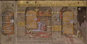 Locks Prints: Asmund bringing Home Silver and Gold, 1902-1904. Creator: Gerhard Munthe