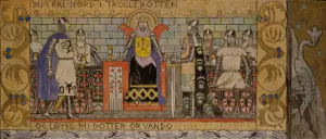 Asmund Gallery: Asmund in the Kings Hall. Artist: Munthe, Gerhard (1849-1929)