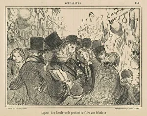 Aspect des boulevards pendant la foire aux bibelots, 19th century. Creator: Honore Daumier