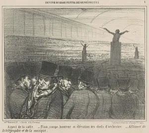 Choir Prints: Aspect de la salle, 19th century. Creator: Honore Daumier