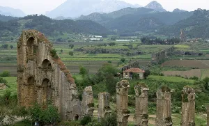 Aqueduct Prints: Aspendos Aqueduct, Turkey, 2019. Creator: Ethel Davies