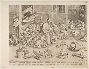Breugel Pieter Gallery: The Ass at School, 1557. Creator: Pieter van der Heyden
