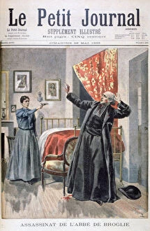 Cassock Collection: Assassination of the Abbe de Broglie, 1895. Artist: Oswaldo Tofani