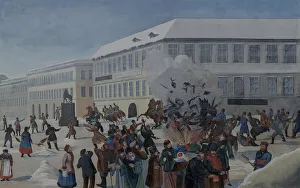Alexander Nikolayevich Collection: The Assassination of Alexander II on 13 March 1881. Artist: Anonymous