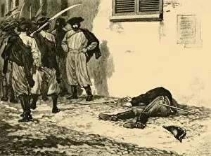 Murdered Gallery: Assassination of Count Franz Philipp von Lamberg, Budapest, Hungary, 1848 (c1890)