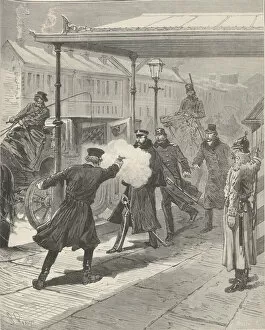 Male Portrait Gallery: The Assassination of Count Mikhail Loris-Melikov. From Le Monde Illustre, 1880
