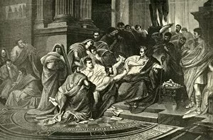 Stabbing Gallery: Assassination of Julius Caesar, 1890. Creator: Unknown
