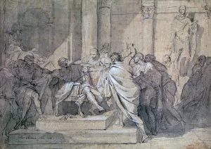 Laurent Prints: Assassination of Julius Caesar, c1749-1821. Artist: Laurent Pecheux