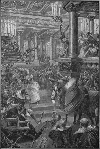 Gustav Iii Prints: The Assassination of King Gustav III, 1891. Creator: Anonymous