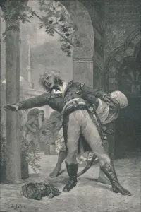 Kleber Prints: The Assassination of Kleber at Cairo, June 14, 1800, (1896). Artist: M Haider
